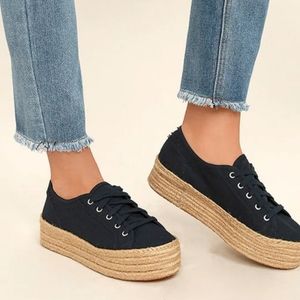Steve Madden Hampton Navy Platform Sneakers